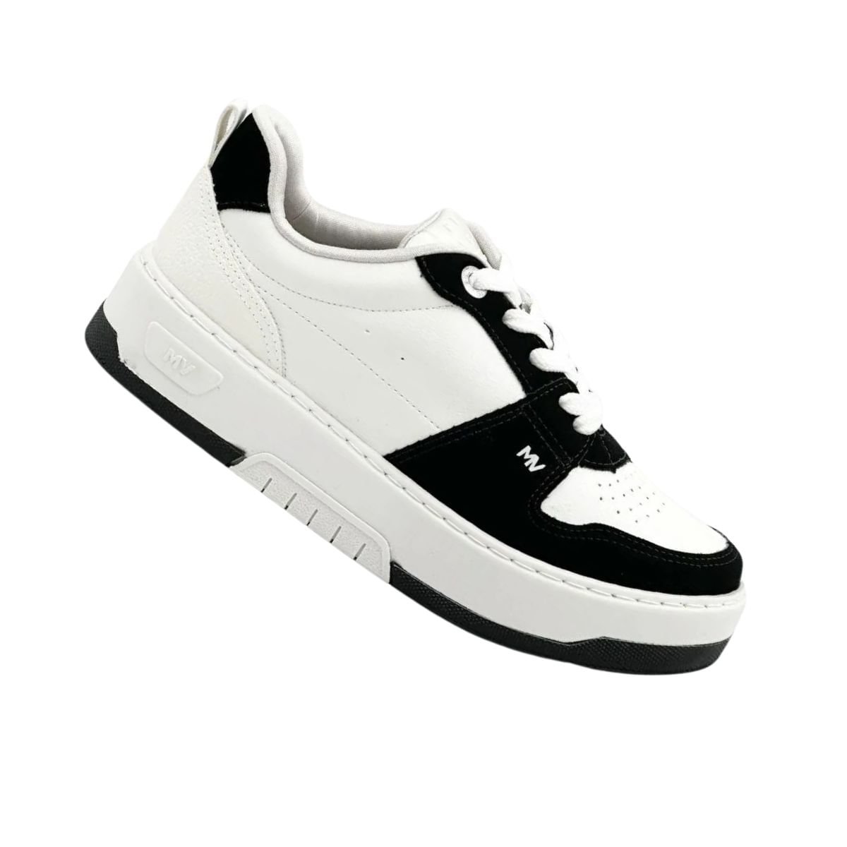 Tênis Moda Feminino Via Marte Branco E Preto Branco/Preto 6