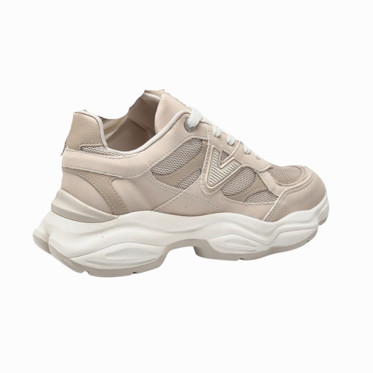 Tênis Moda Feminino Chunky Via Marte Bege Bege 5