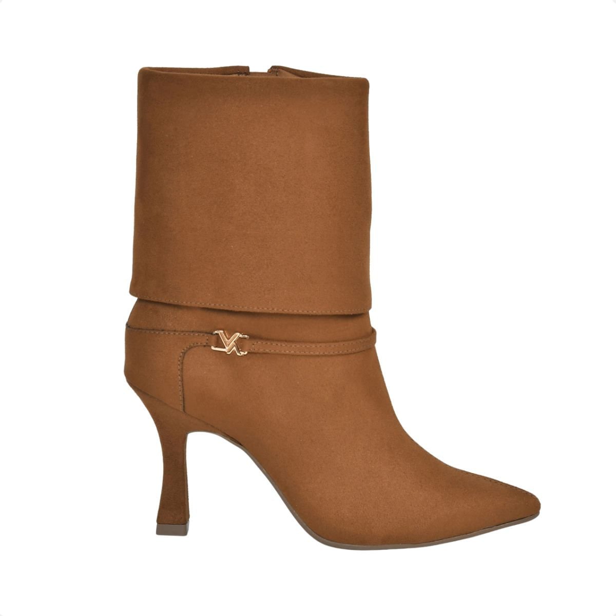 Bota Feminina Social Capa Via Marte Marrom Marrom