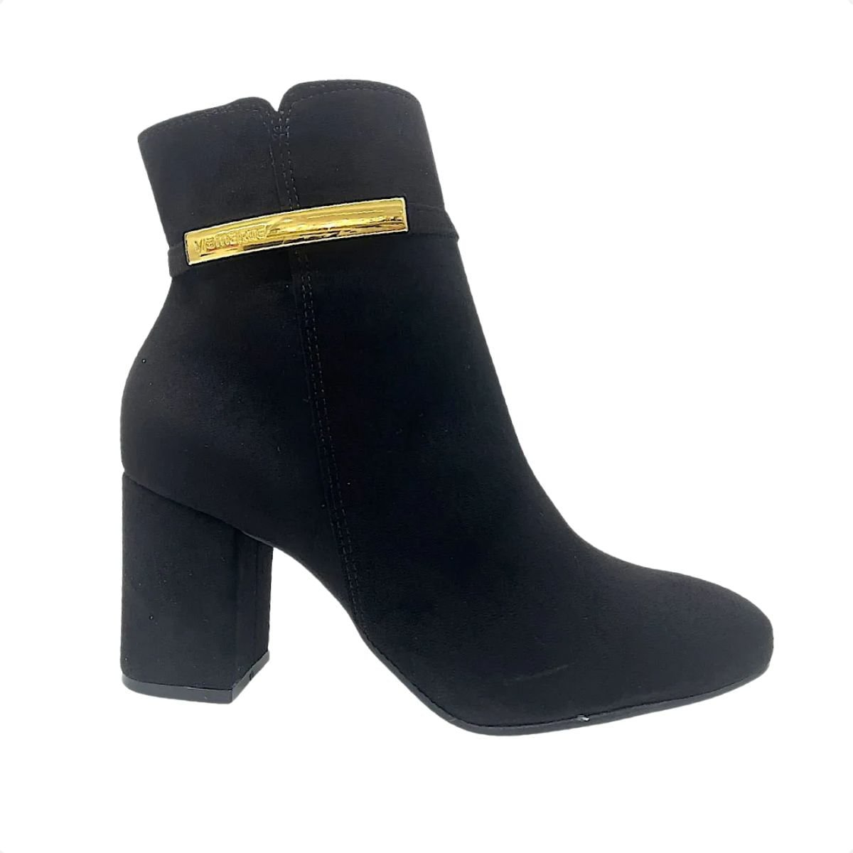 Bota Feminina Cano Baixo Via Marte Preta Preto 1