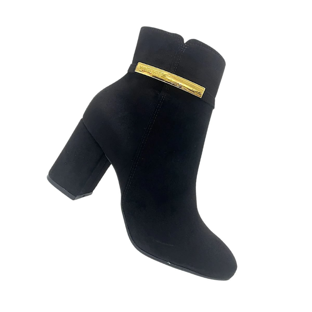 Bota Feminina Cano Baixo Via Marte Preta Preto 7