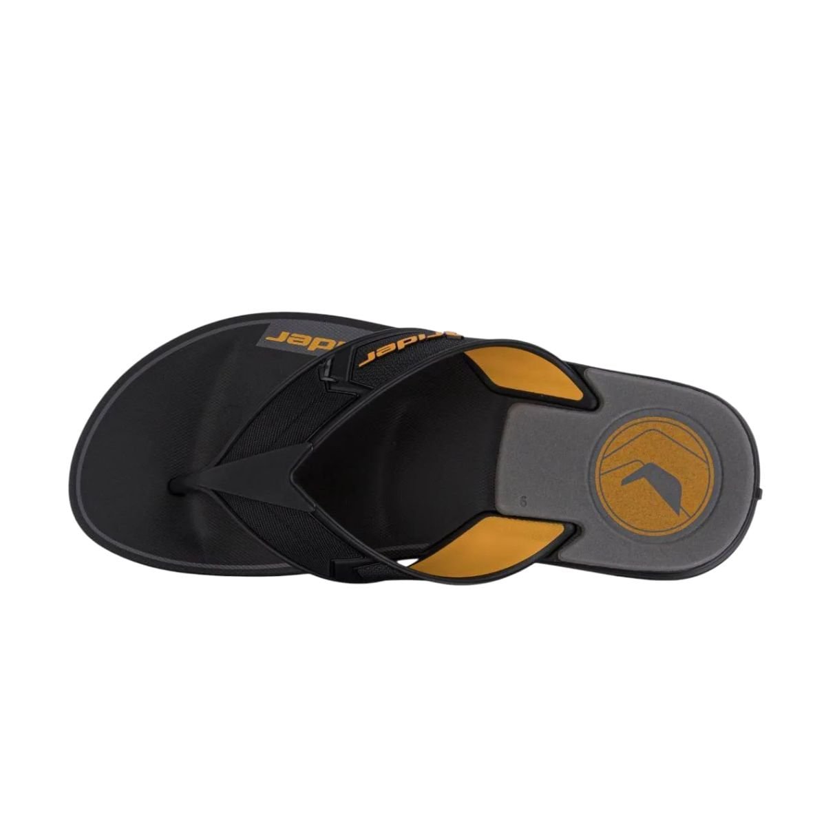 Chinelo Masculino Dedo Rider Start Iii Preto E Amarelo Preto 6