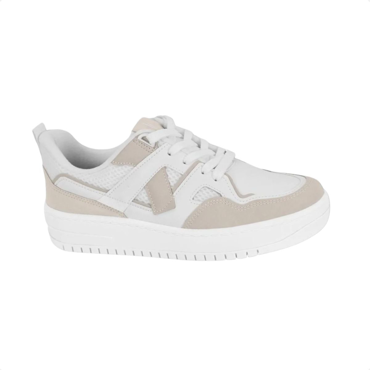 Tênis Moda Feminino Vizzano Urban Branco E Cinza Branco/Cinza 1