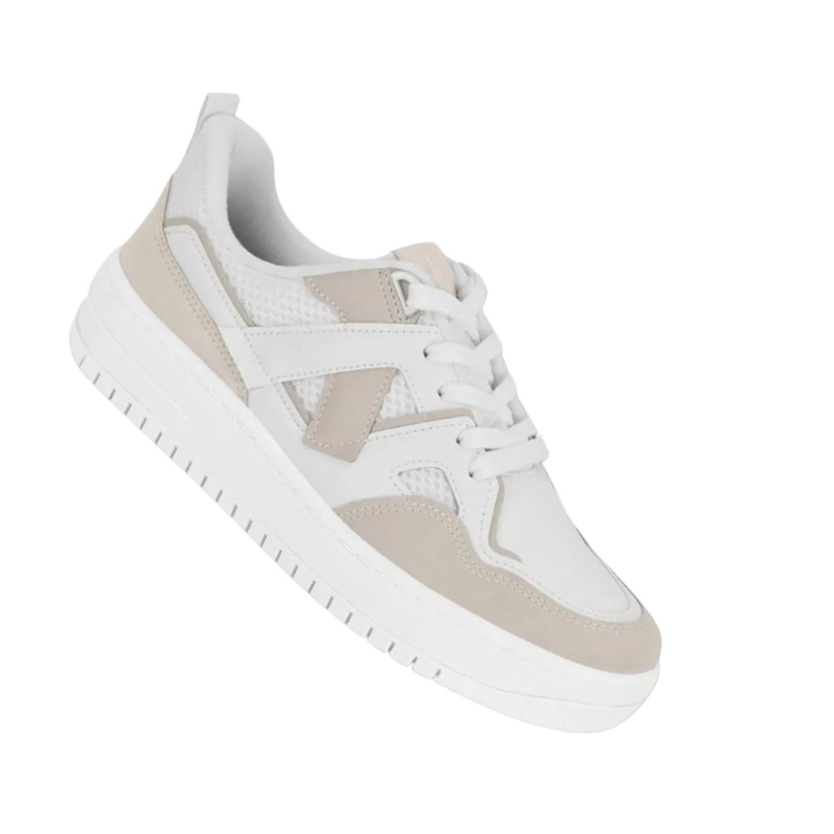 Tênis Moda Feminino Vizzano Urban Branco E Cinza Branco/Cinza 7