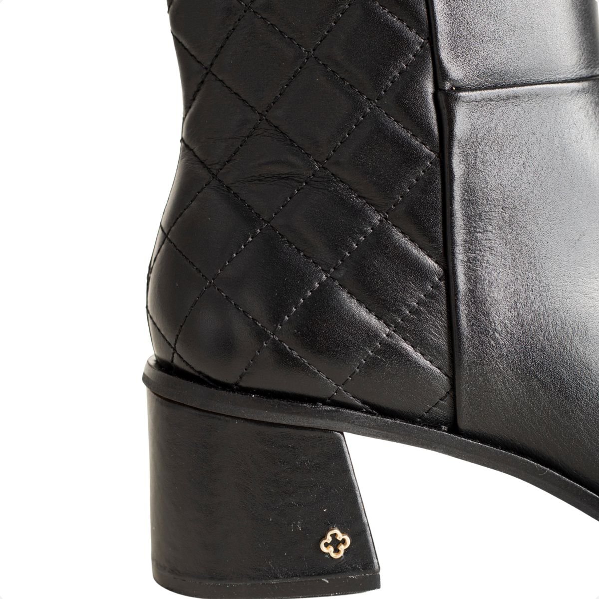 Bota Fem Cano Medio Capodarte Preto 2