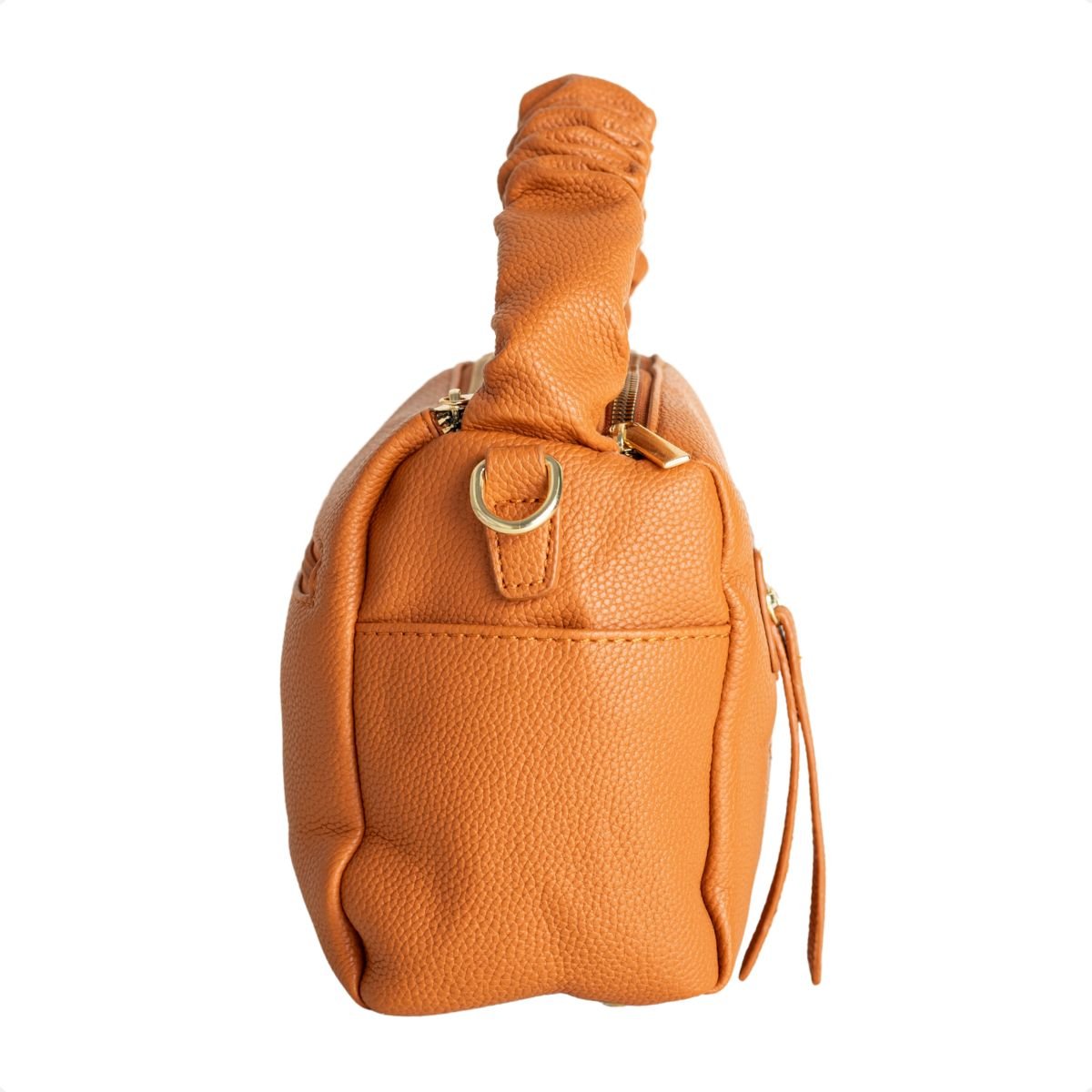 Bolsa Pouch Franzida Caramelo Dm Obsession Caramelo 4