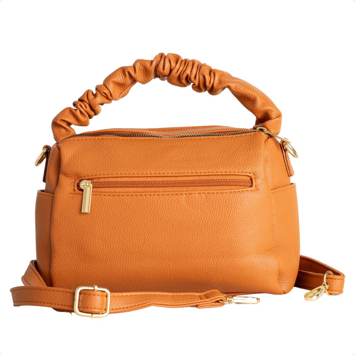 Bolsa Pouch Franzida Caramelo Dm Obsession Caramelo 5