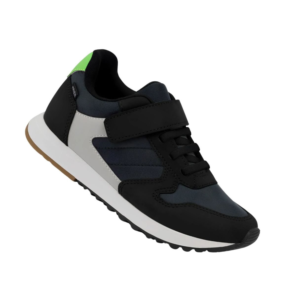 Tênis Running Infantil Klin Walk Kids Chumbo E Preto Grafite/Preto 6