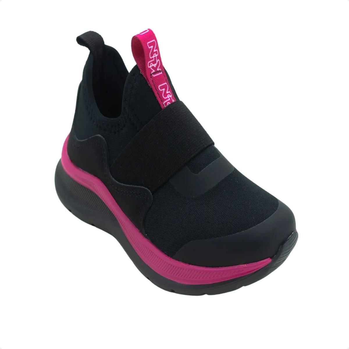 Tênis Running Infantil Klin Way Preto E Pink Preto/Pink 2