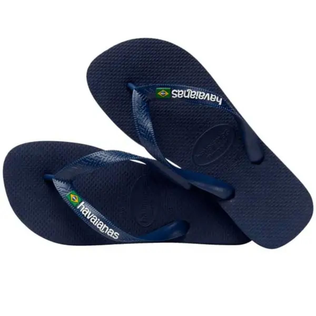 Chinelo Adulto Masculino Dedo Havaianas Brasil Logo Azul Azul Marinho 4