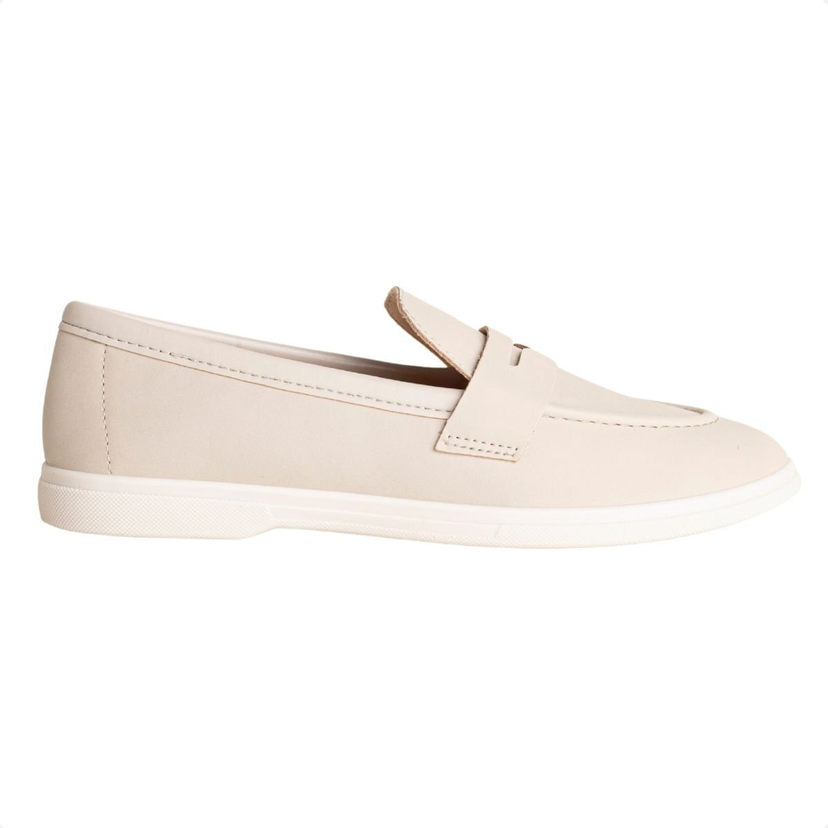 Sapato Feminino Mocassim Moleca Bege 1