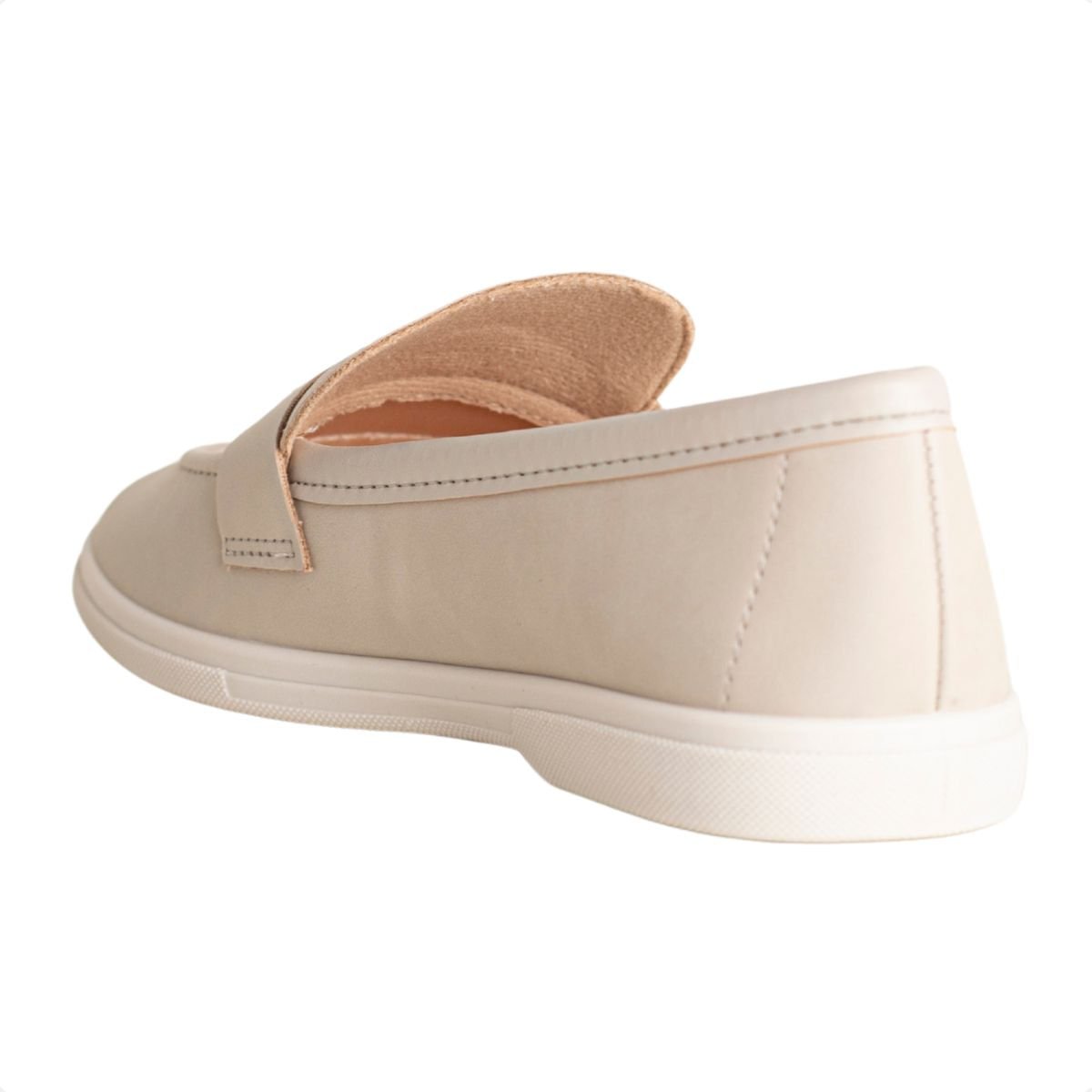 Sapato Feminino Mocassim Moleca Bege 5