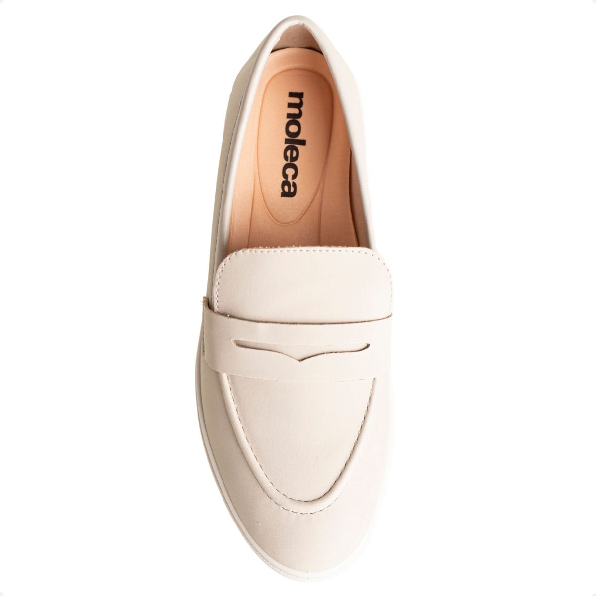 Sapato Feminino Mocassim Moleca Bege 6