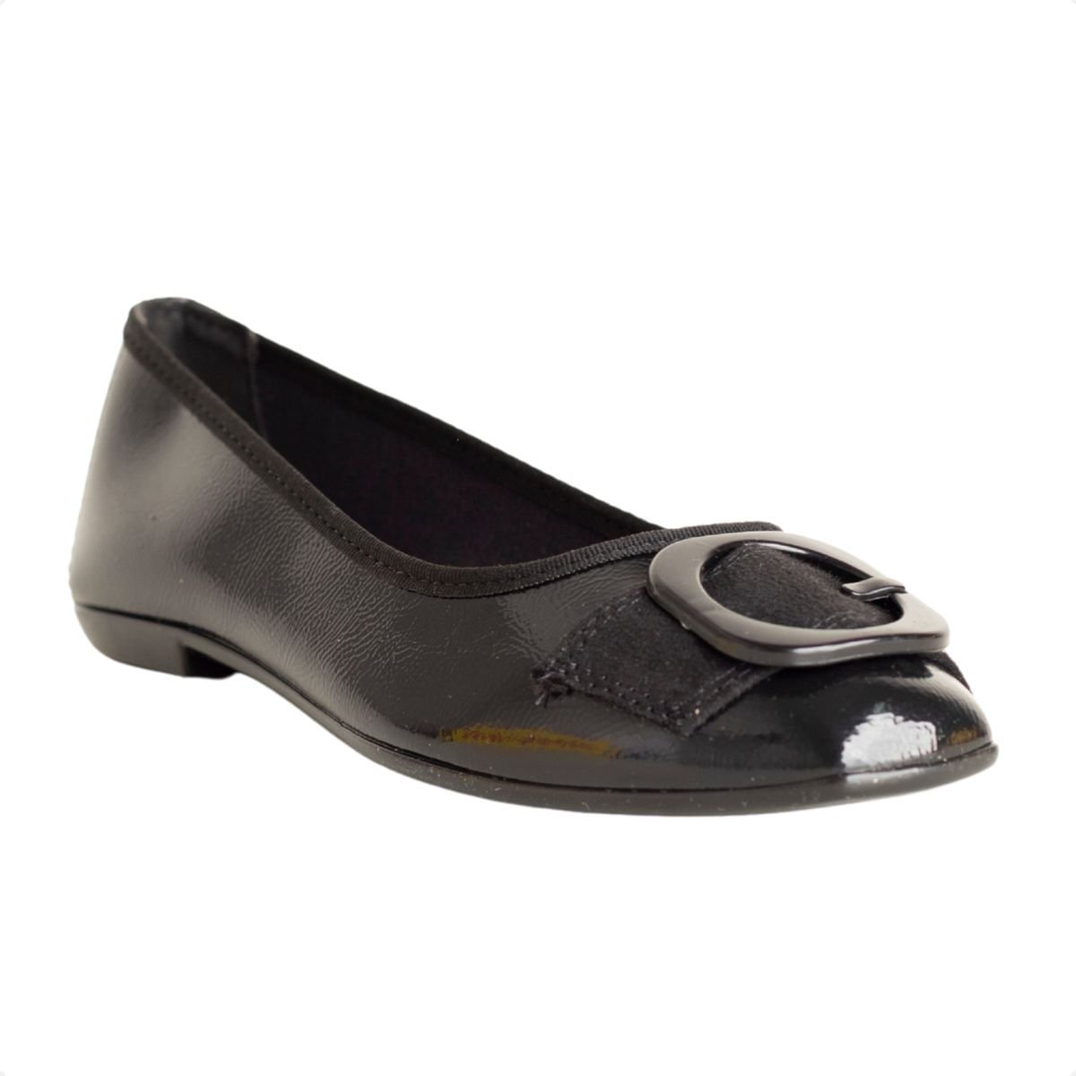 Sapatilha Feminino Bico Quadrado Moleca Preto 2