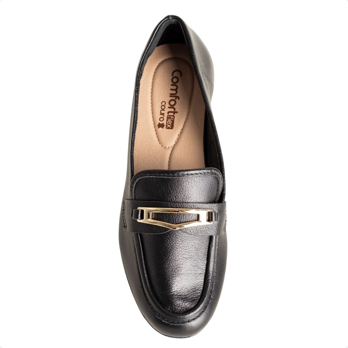 Sapato Fem Mocassim Comfortflex Preto 6