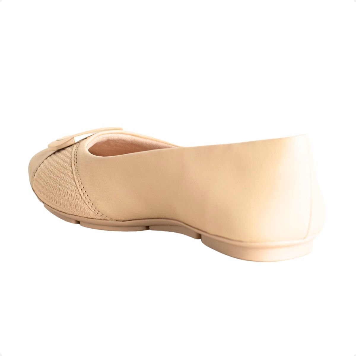 Sapatilha Feminina Bico Redondo Comfortflex Bege Palha 5