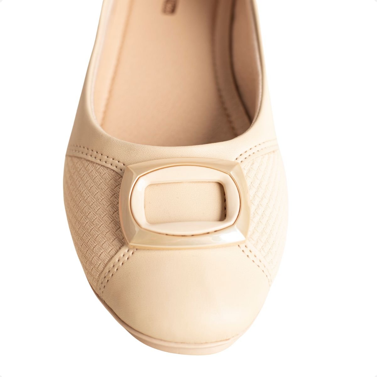 Sapatilha Feminina Bico Redondo Comfortflex Bege Palha 7