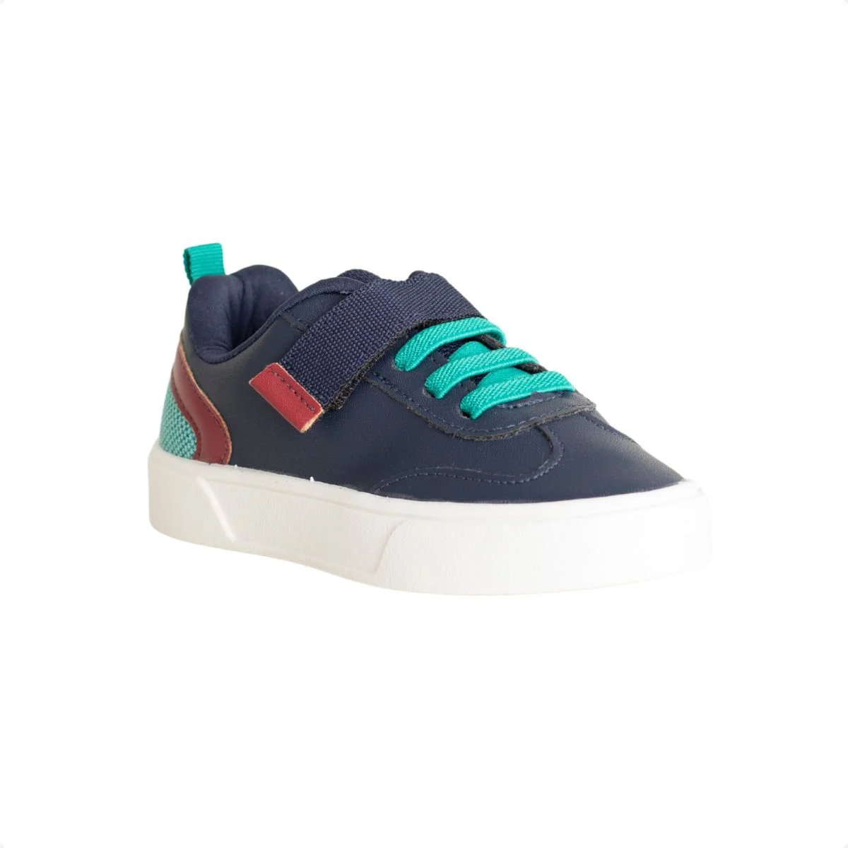 Tênis Jump Kids Baby Azul Com Detalhes Verde Marinho 2