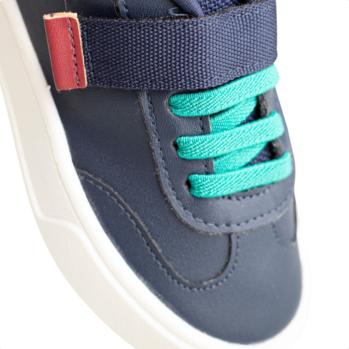 Tênis Jump Kids Baby Azul Com Detalhes Verde Marinho 3