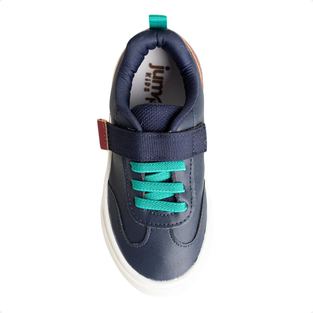 Tênis Jump Kids Baby Azul Com Detalhes Verde Marinho 6