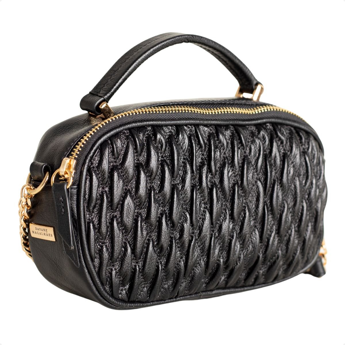 Bolsa Oval Preta Dm Obsession Preto 2