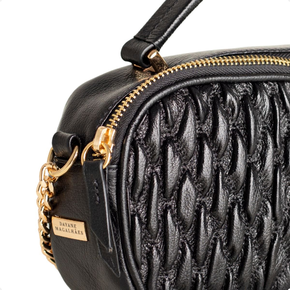 Bolsa Oval Preta Dm Obsession Preto 6