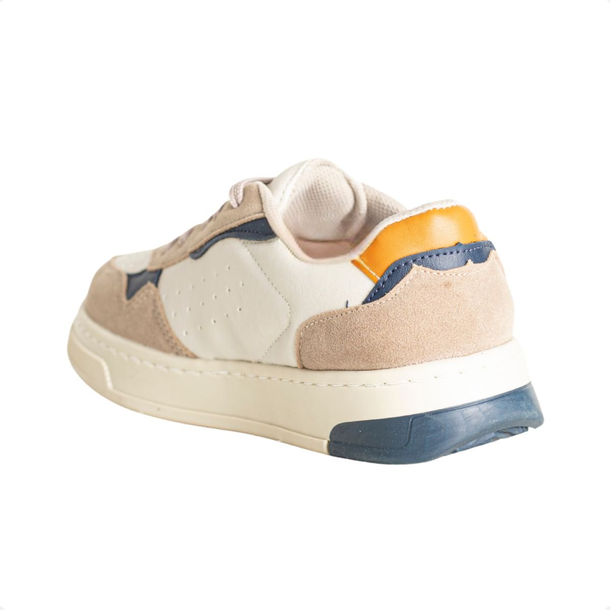 Sapatênis Infantil Enzo Ribeiro Offwhite Com Azul Marinho, Caramelo E Bege Off White 5