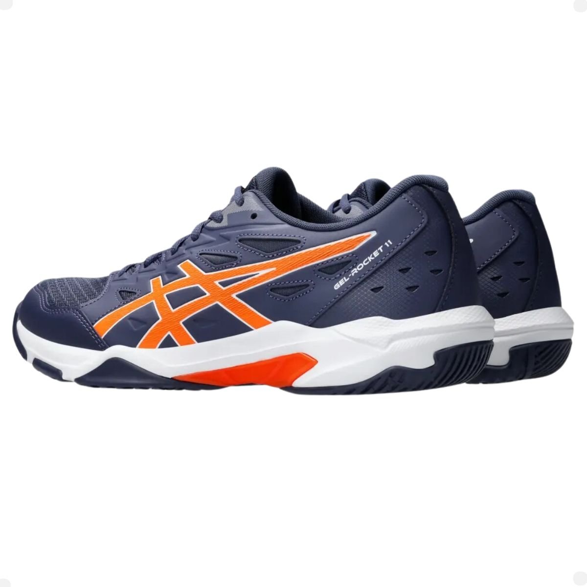 Tenis Volleyball Masc Asics Gel-Rocket 11 1071a091-500 Azul Marinho 4