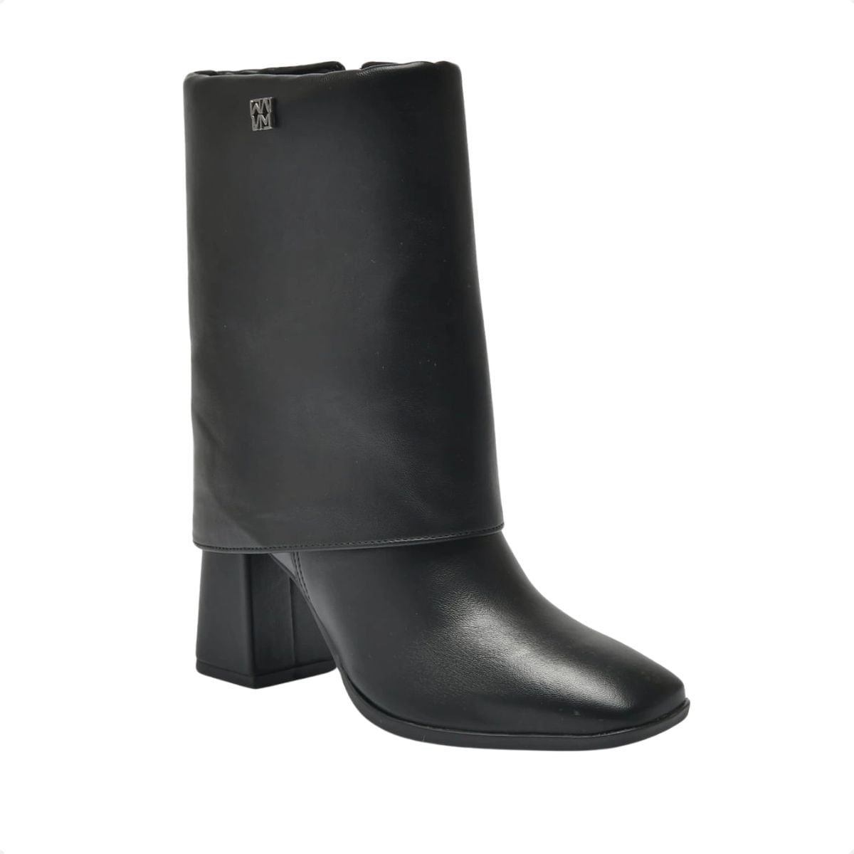 Bota Feminina Social Cano Médio Via Marte Preta Preto 2