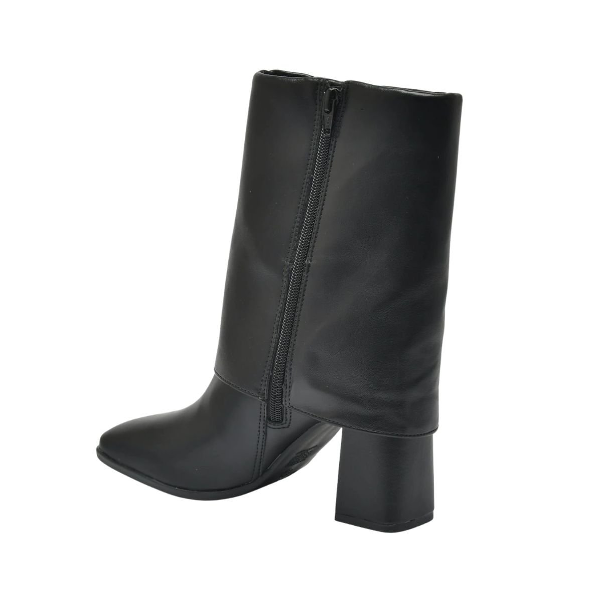 Bota Feminina Social Cano Médio Via Marte Preta Preto 5