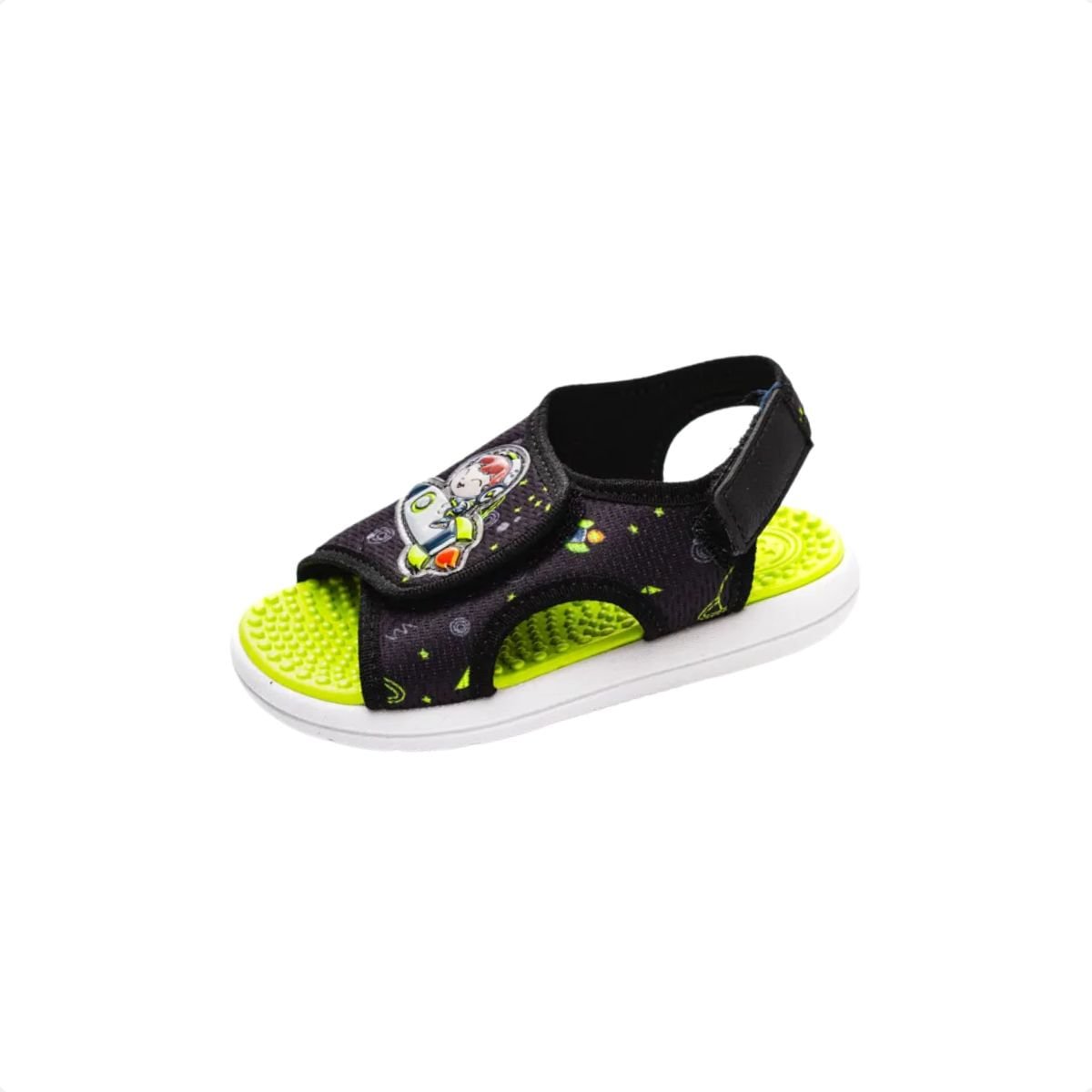 Sandália Bebê Papete Molekinho Velcro Menino Preto 5