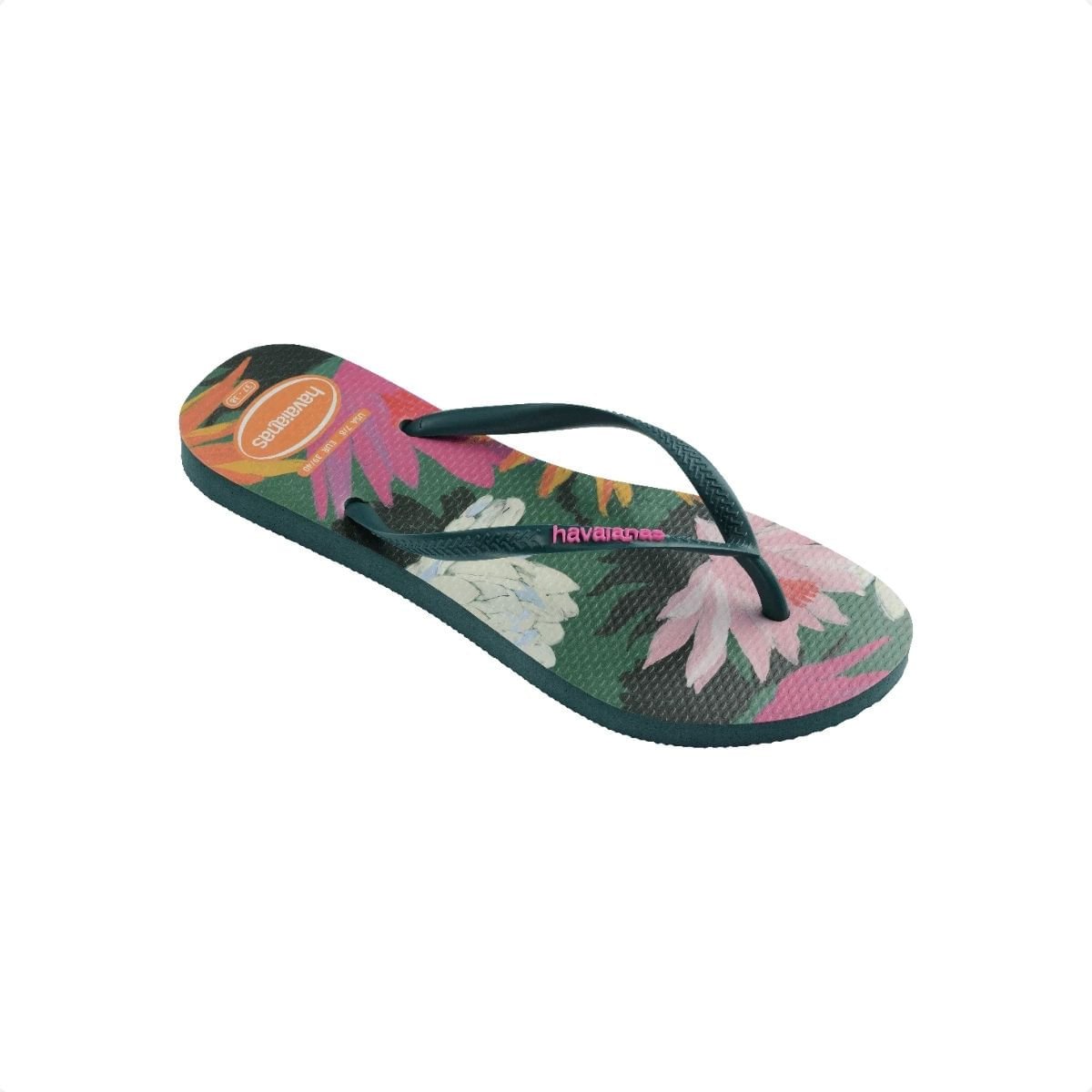 Chinelo Feminino Dedo Havaianas Slim Summer Bliss Verde 2