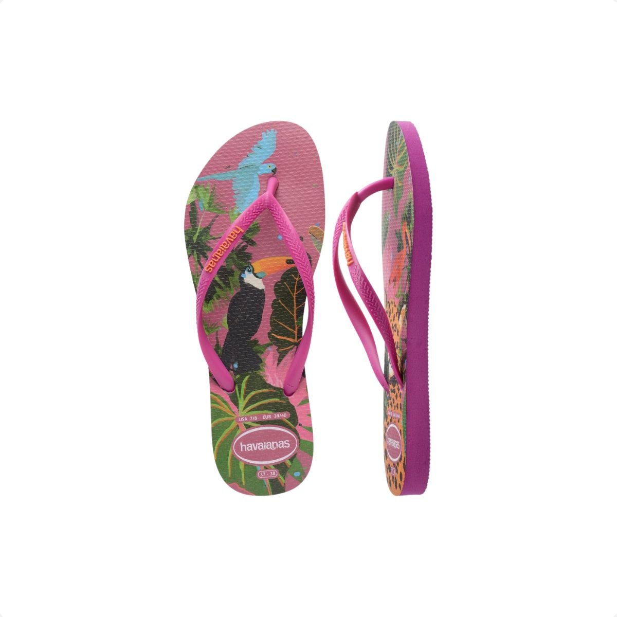 Chinelo Feminino Dedo Havaianas Slim Summer Bliss Rosa Rosa 3