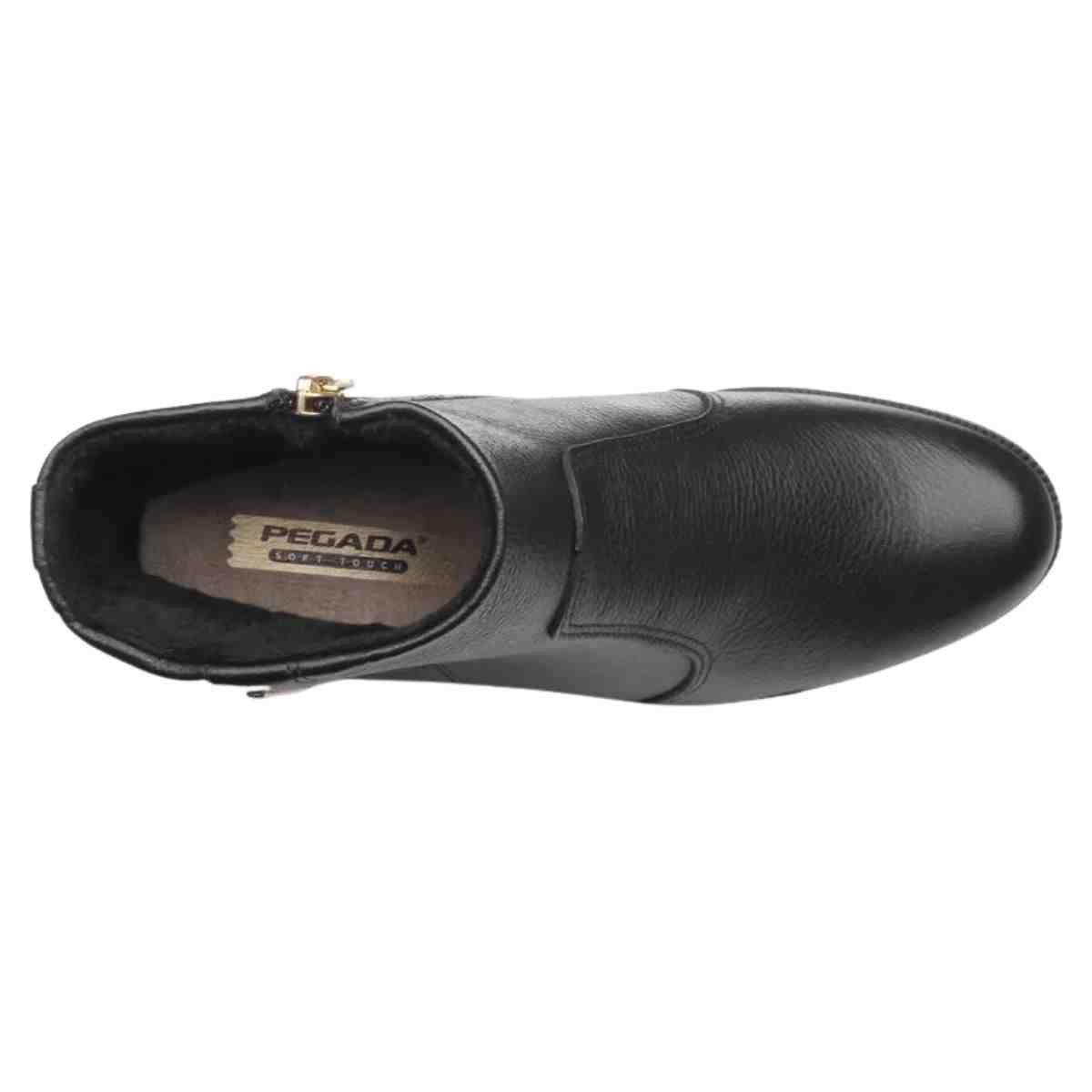 Bota Feminina Cano Baixo Diana Pegada Preta Preto 5