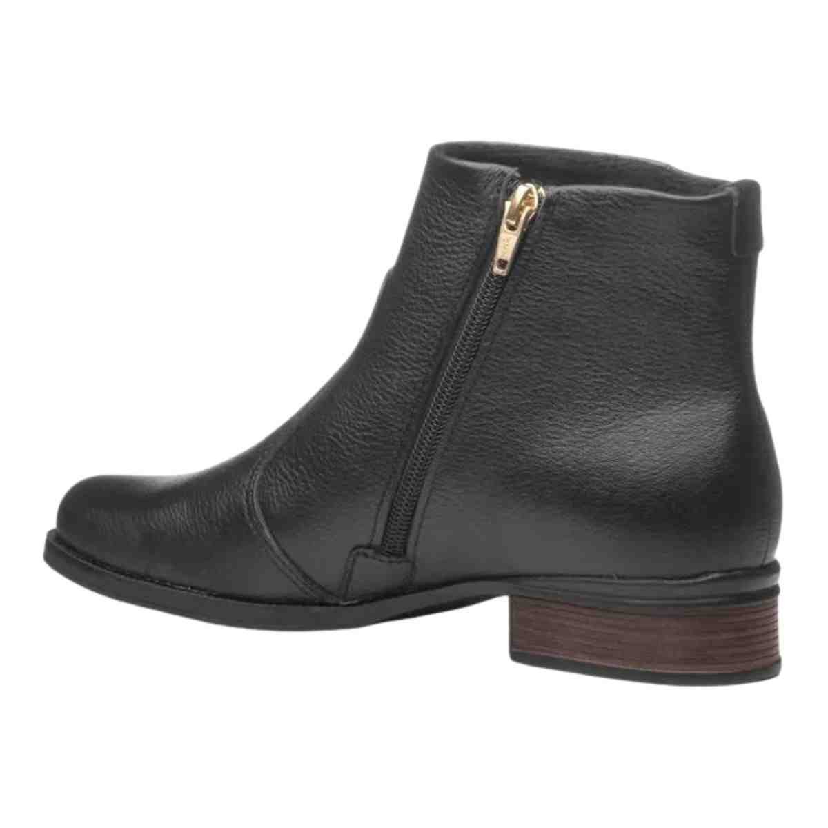 Bota Feminina Cano Baixo Diana Pegada Preta Preto 6