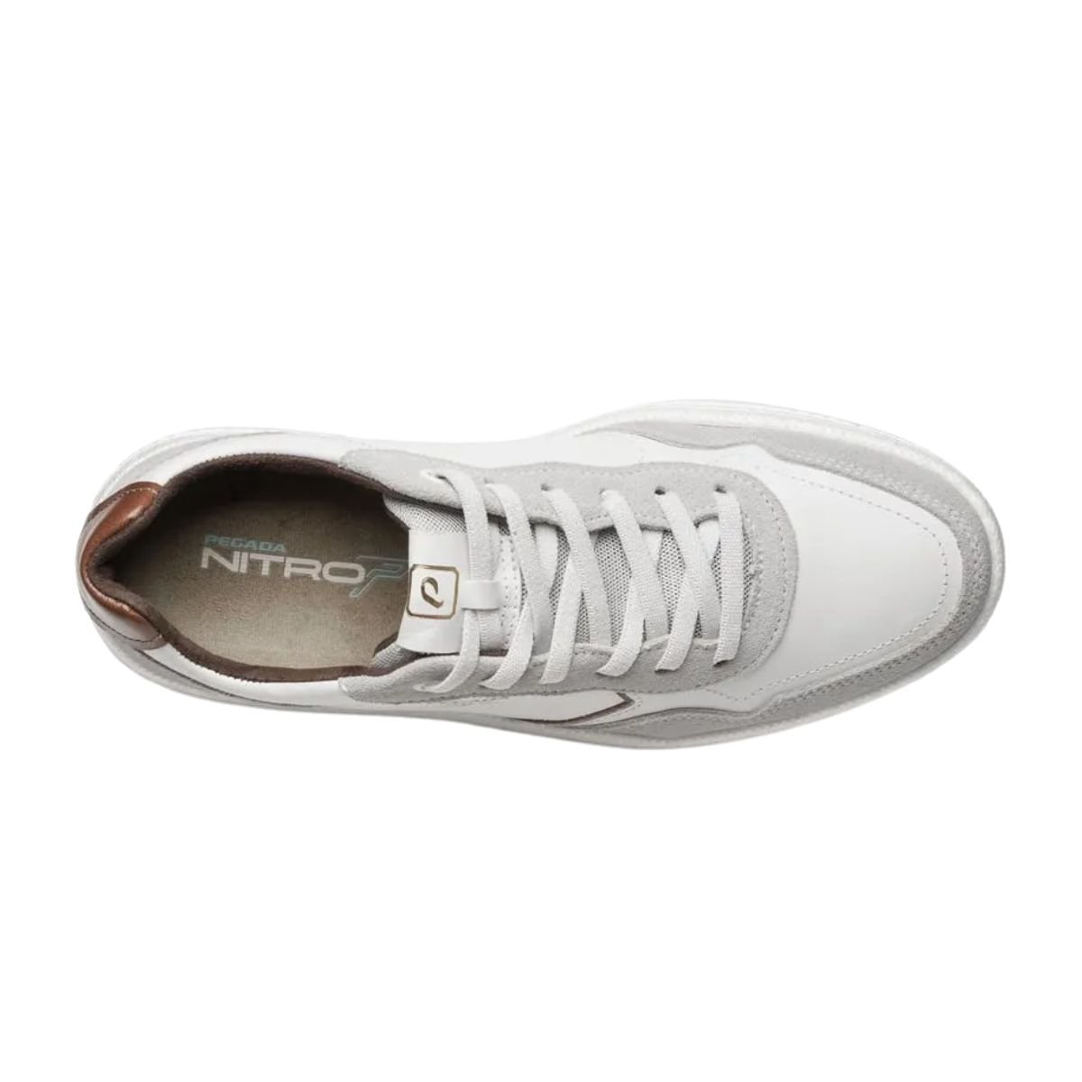 Sapatênis Masculino Em Couro Drift Pegada Branco Branco 3