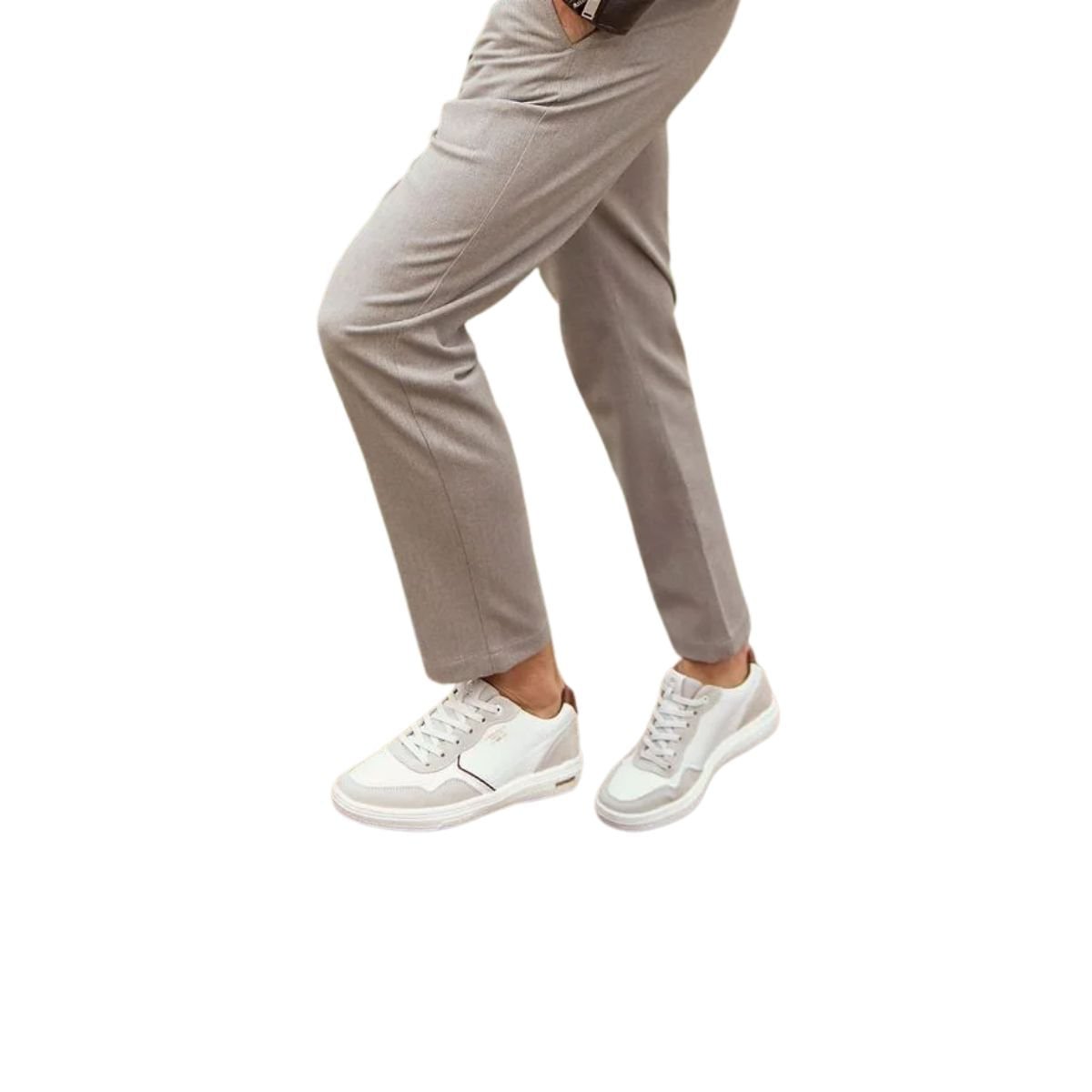 Sapatênis Masculino Em Couro Drift Pegada Branco Branco 5