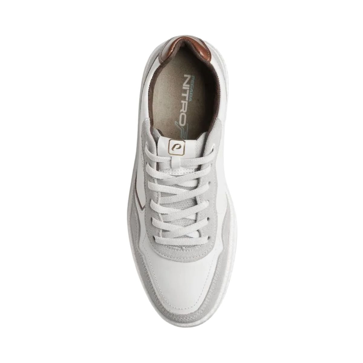 Sapatênis Masculino Em Couro Drift Pegada Branco Branco 6