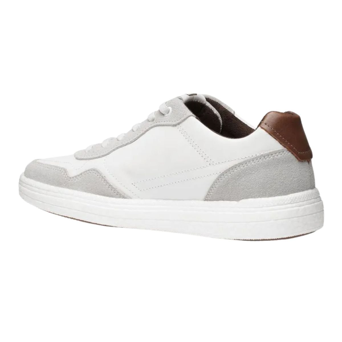Sapatênis Masculino Em Couro Drift Pegada Branco Branco 7