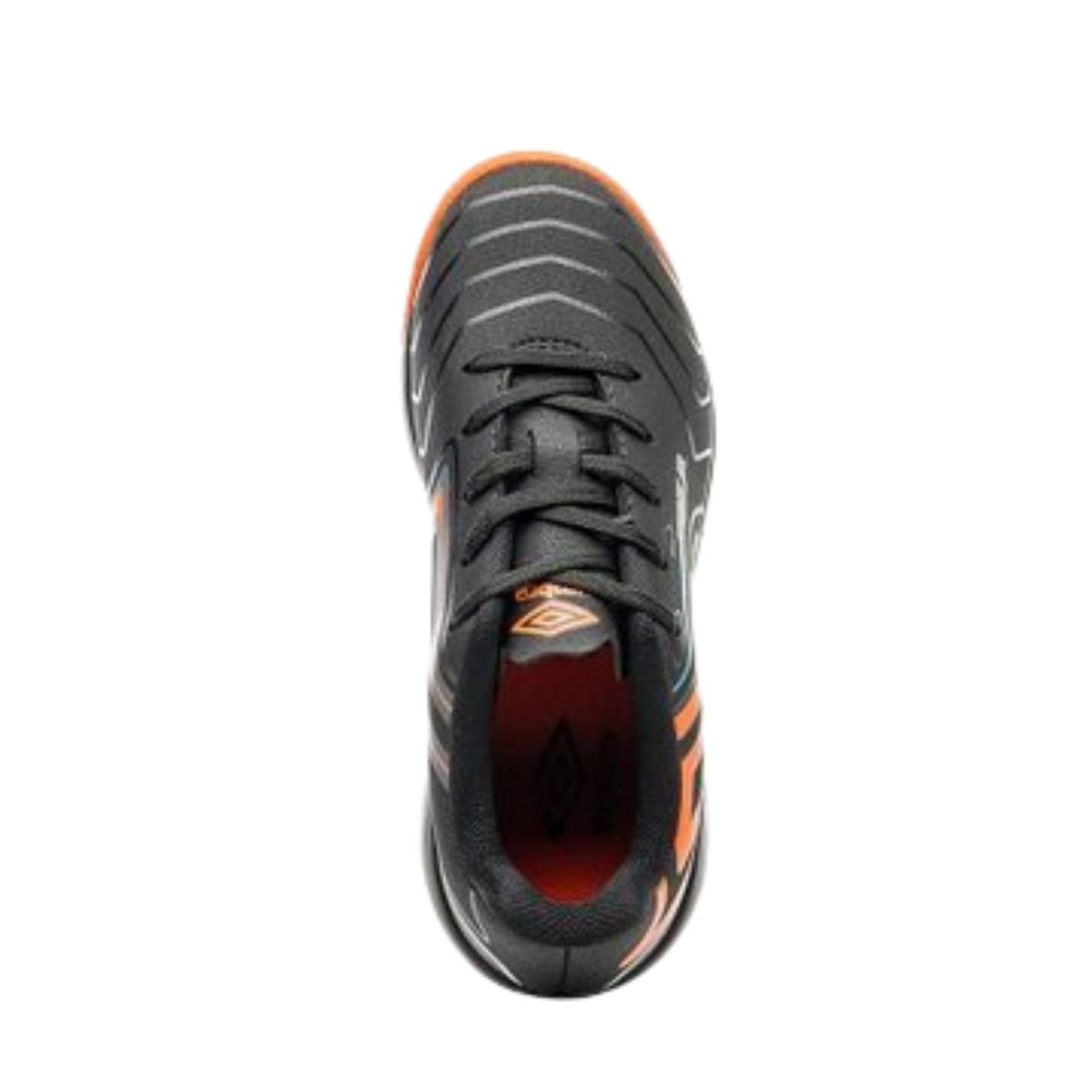 Chuteira Indoor Infantil Umbro Pro 5 Júnior Preta E Laranja Preto 3