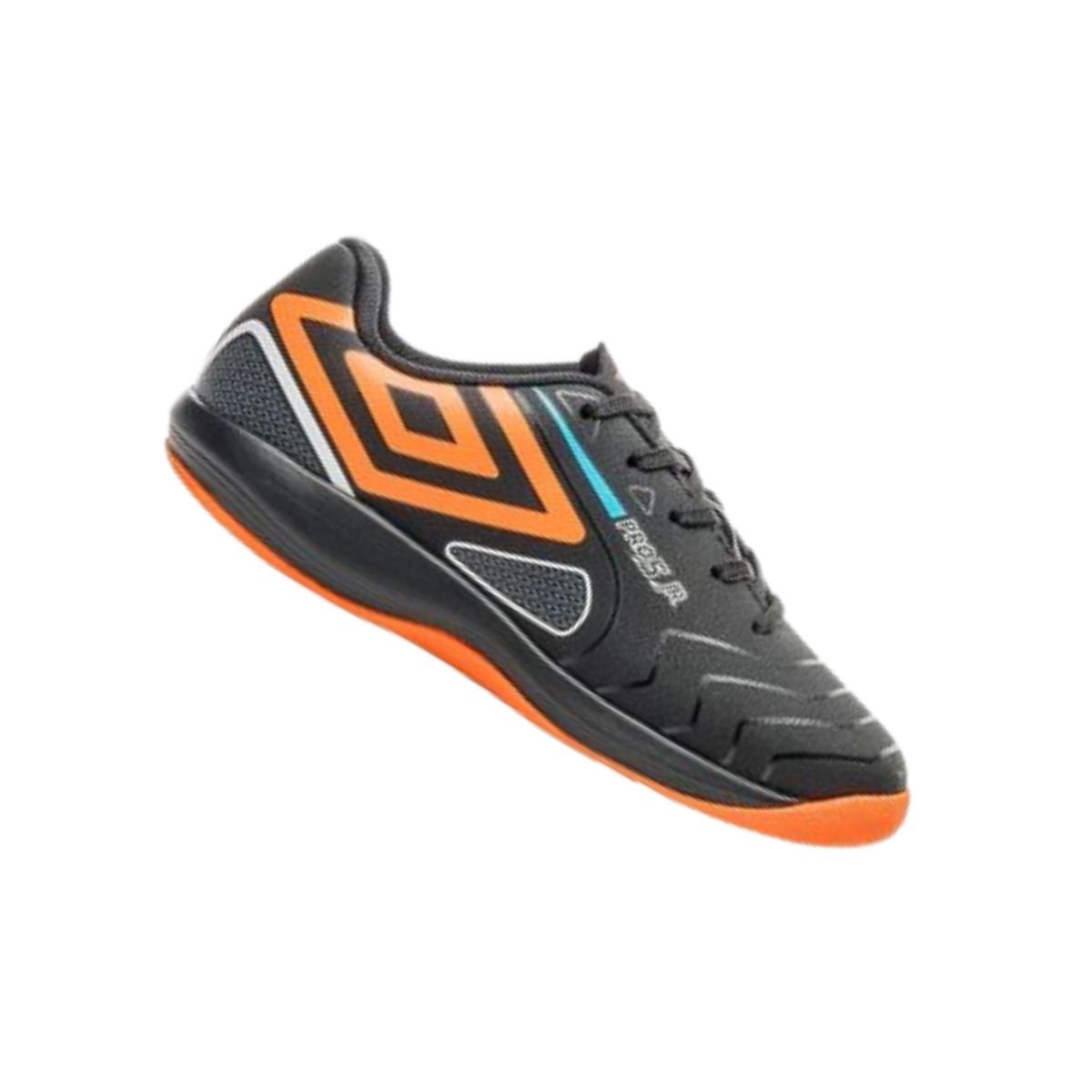 Chuteira Indoor Infantil Umbro Pro 5 Júnior Preta E Laranja Preto 7