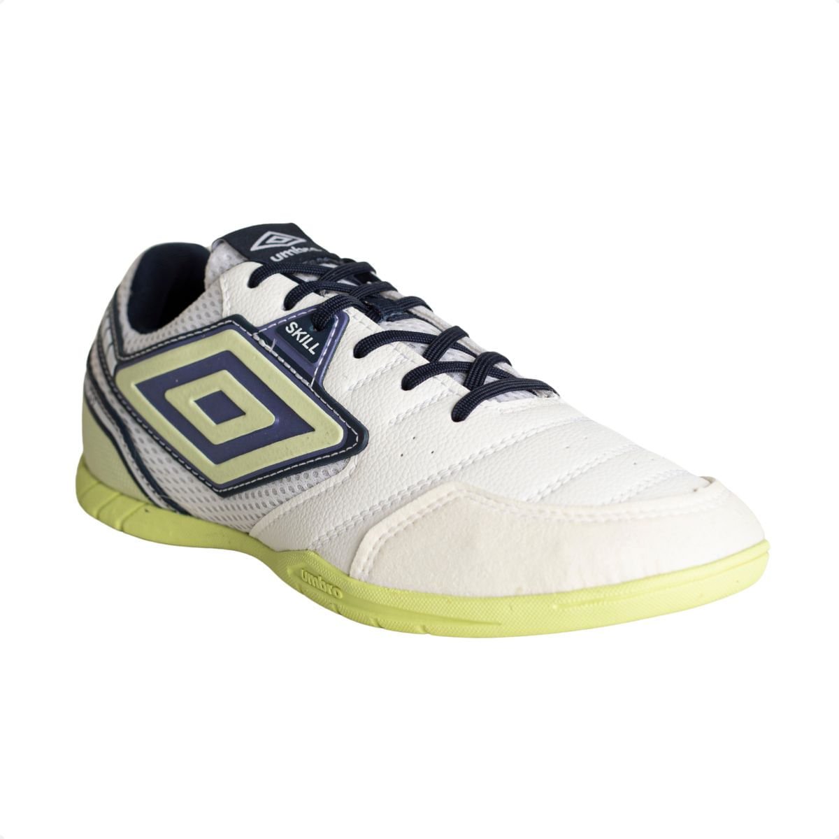 Chuteira Indoor Masculina Umbro Skill Branco Branco 2