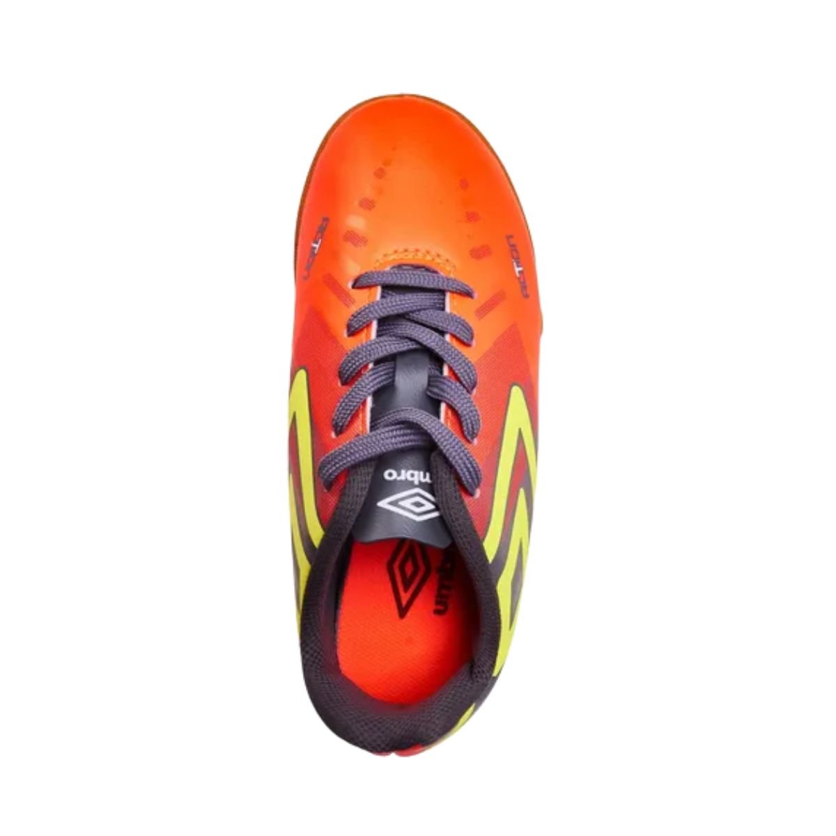 Chuteira Indoor Infantil Umbro Action Júnior Laranja Laranja 3