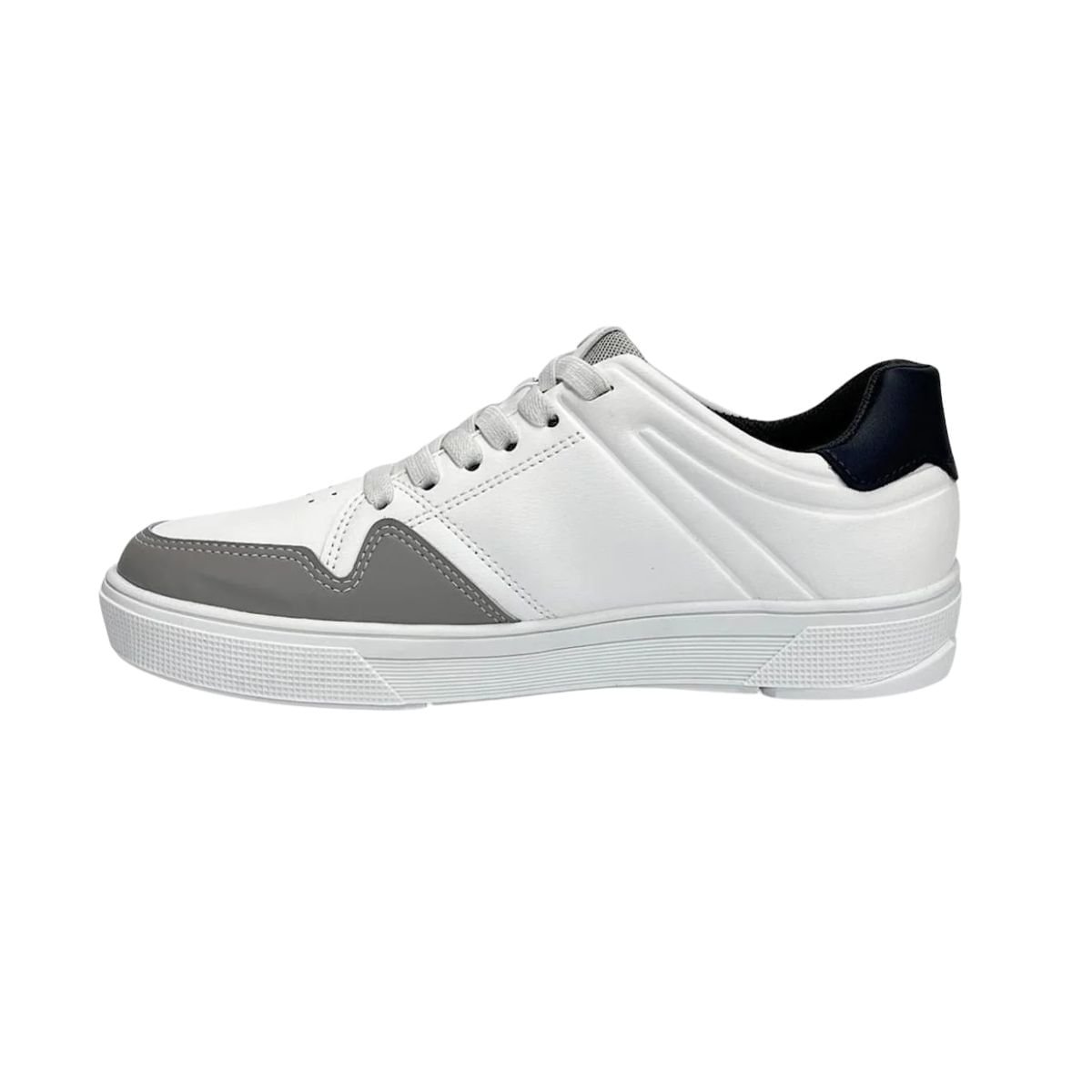 Sapatênis Masculino Em Microfibra Pegada Branco Branco 5