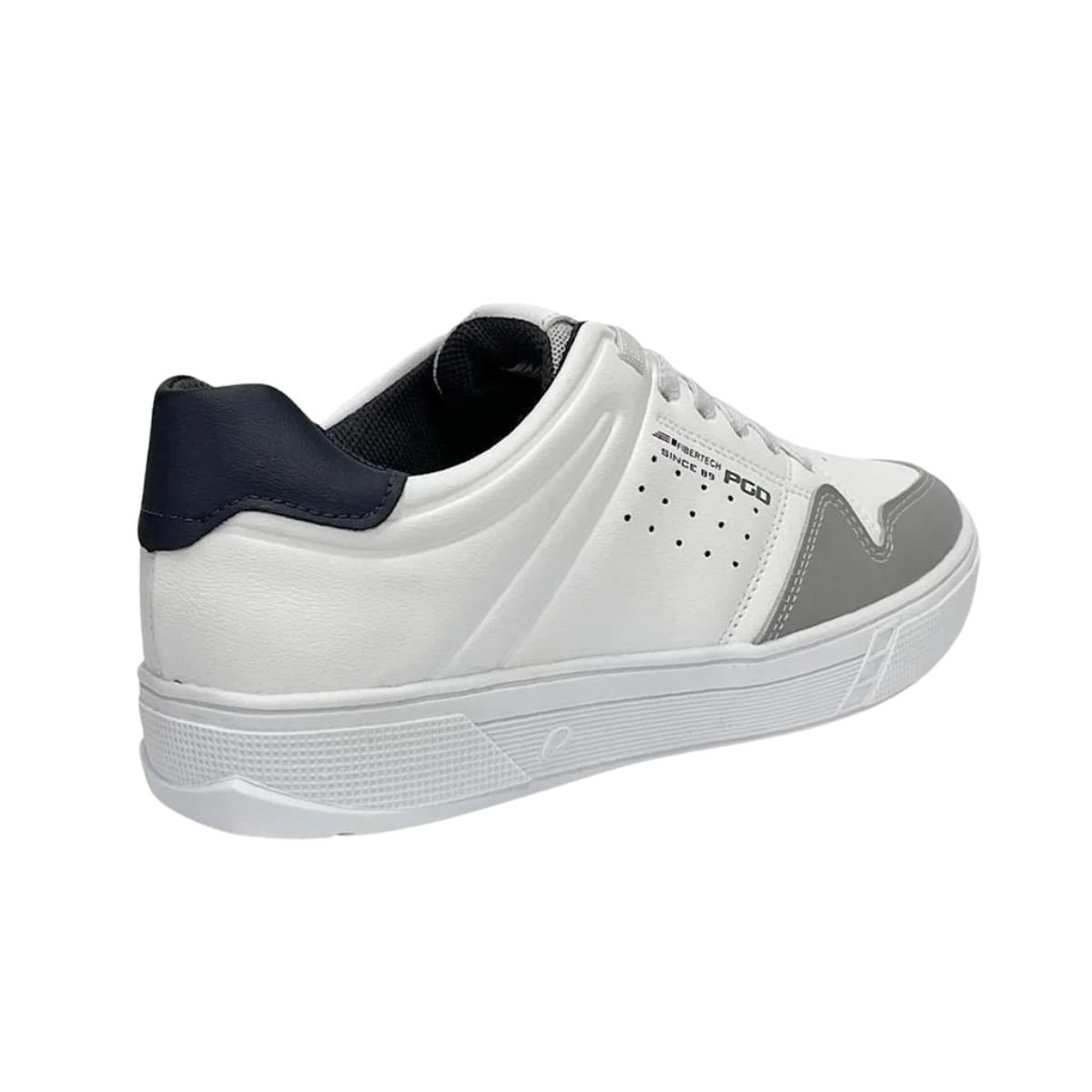 Sapatênis Masculino Em Microfibra Pegada Branco Branco 7