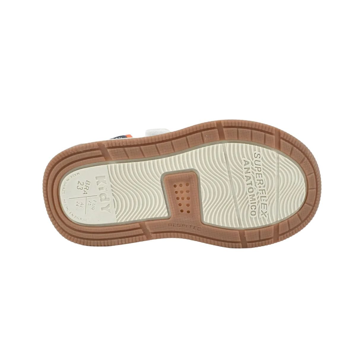 Sapatênis Infantil Social Kidy Branco E Azul Branco 4