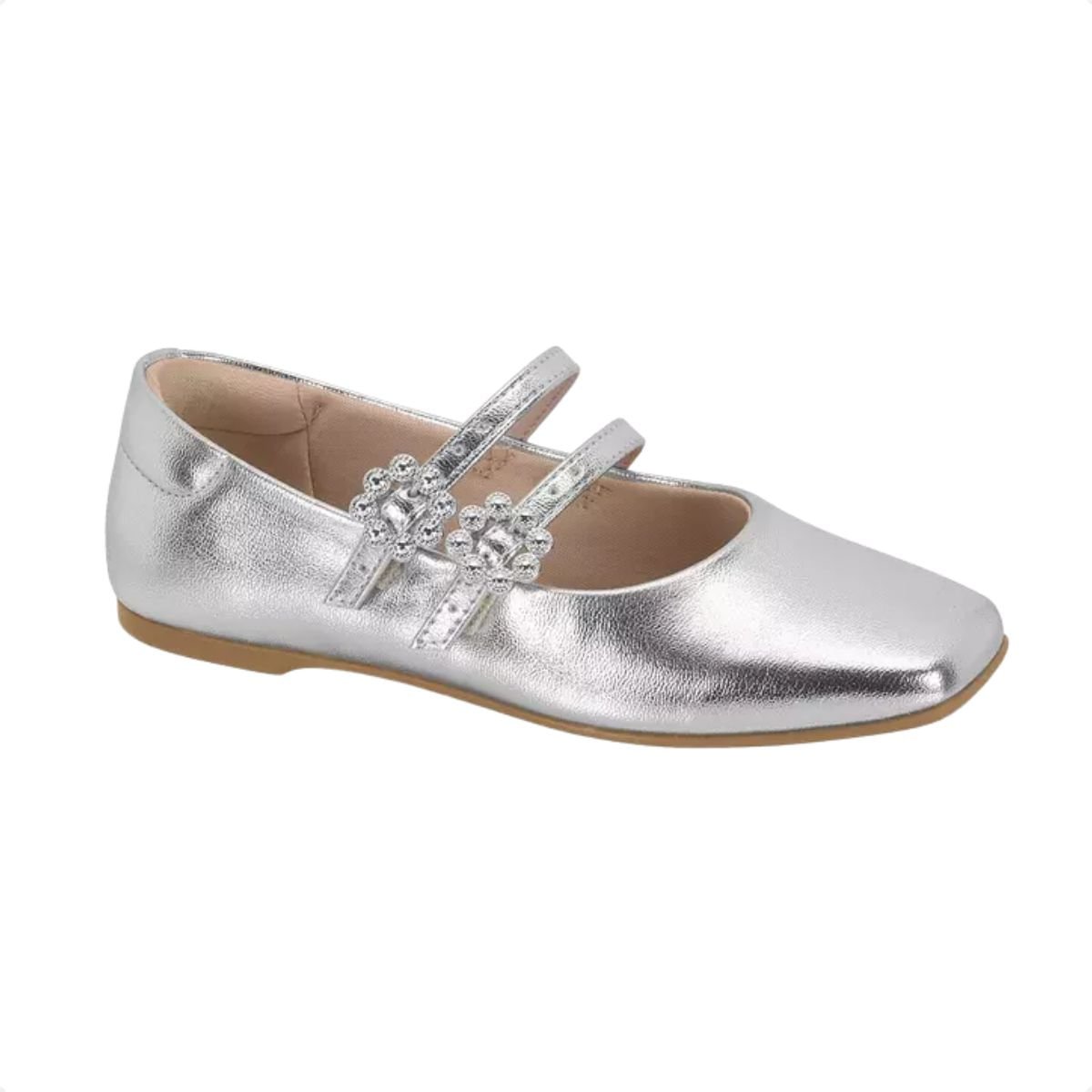 Sapatilha Infantil Molekinha Bailarina Prata Prata 2