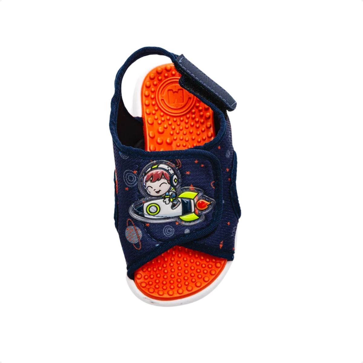 Sandália Infantil Papete Molekinho Azul E Laranja Azul Marinho 2
