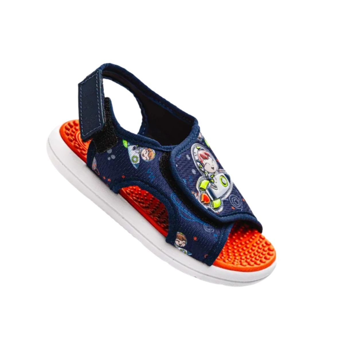 Sandália Infantil Papete Molekinho Azul E Laranja Azul Marinho 6