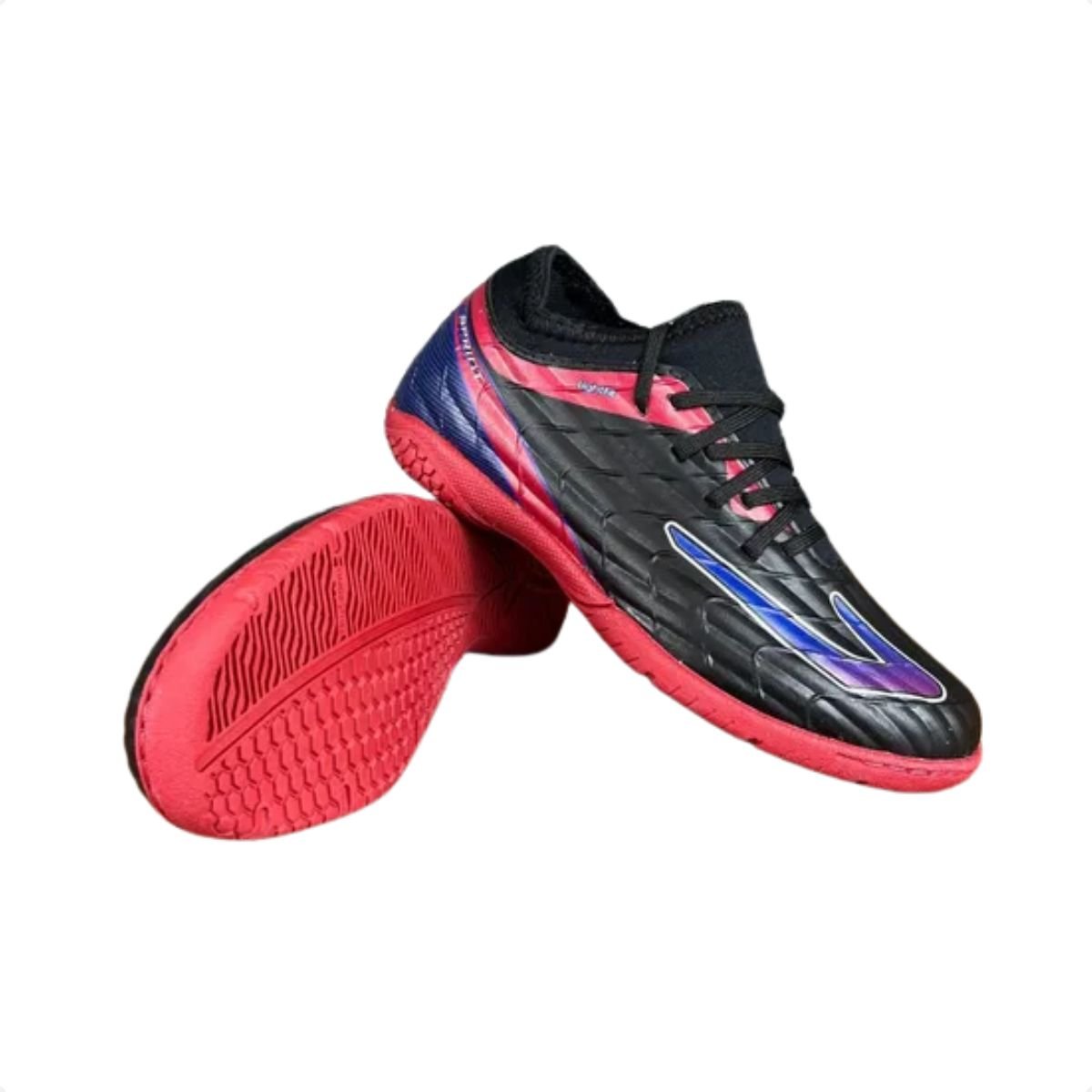 Chuteira Indoor Infantil Topper Sprint Preta E Vermelha Preto 2